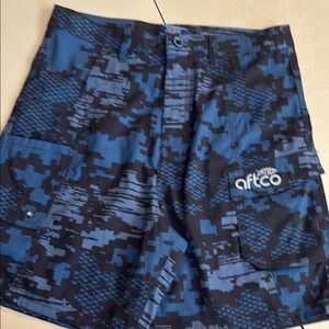 AFTCO Boys’ 26 (10/12) Blue and Black Shorts